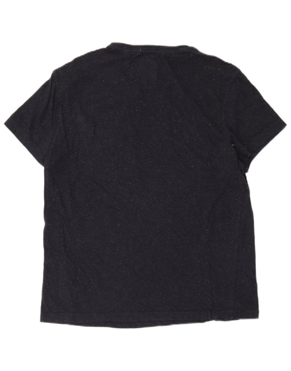 Jack Wills Herre Slim Fit T-Shirt Top XL Marineblå Flecked Bomuld