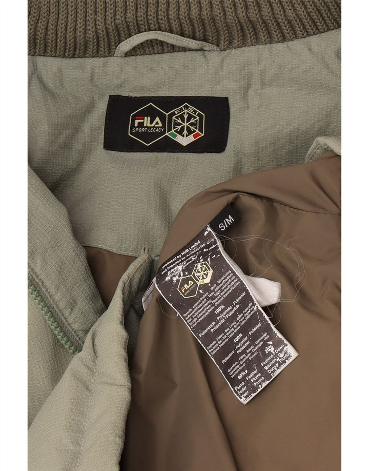 Fila Herre hættepolstret jakke UK 38 Medium Grøn polyamid
