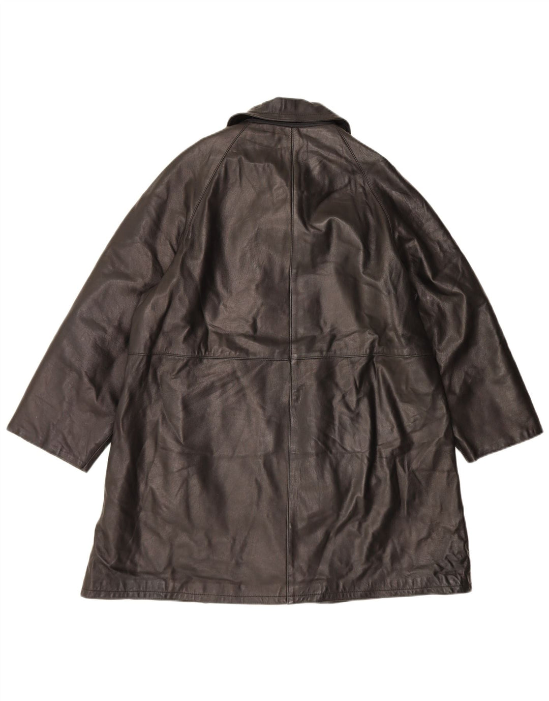 Kiros Dame Oversized Læderfrakke IT 44 Medium Sort Læder