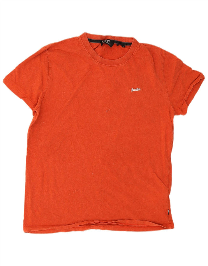 Superdry T-shirt top til mænd, stor orange bomuld