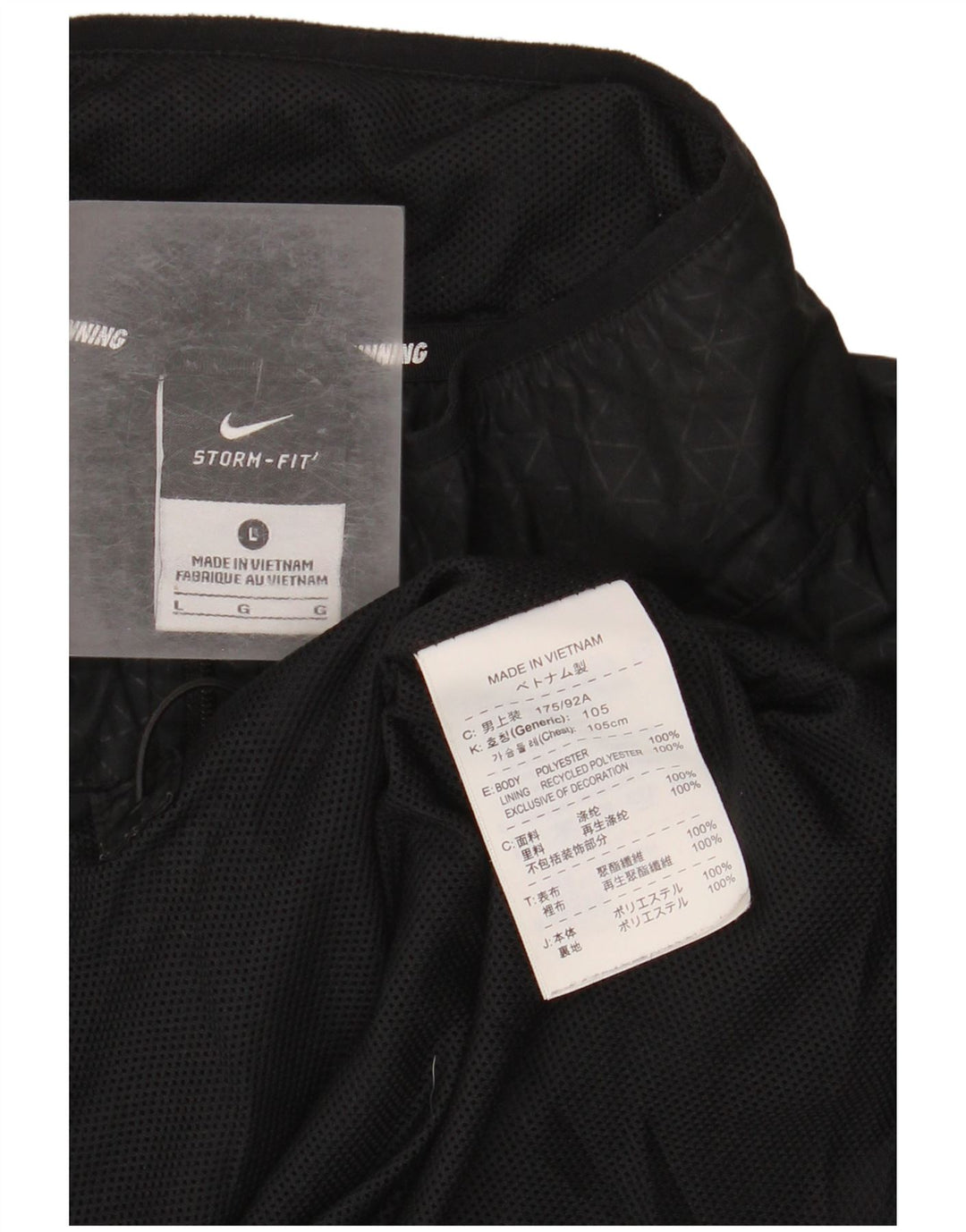 Nike Herre Storm-Fit træningsdragt Topjakke Stor sort geometrisk polyester