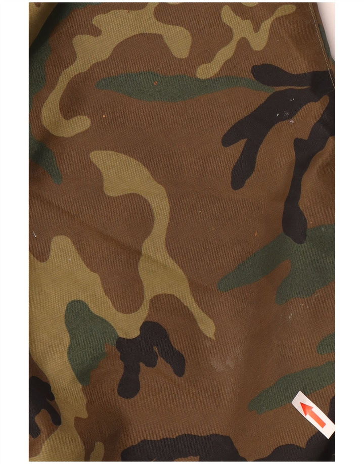Vintage Herre Military Jacket UK 42 XL Khaki Camouflage Polyester