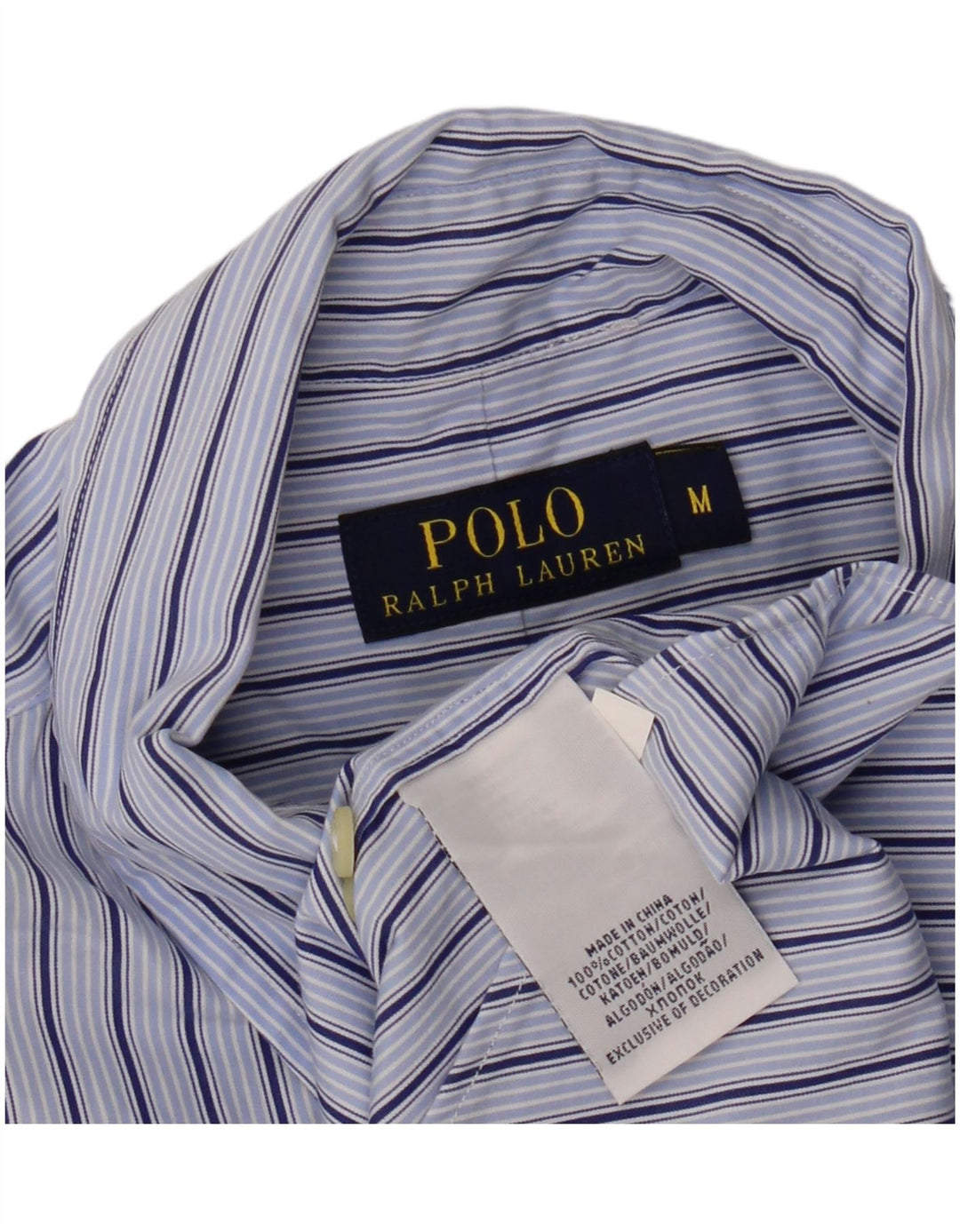 Polo Ralph Lauren herreskjorte mellemblå stribet bomuld