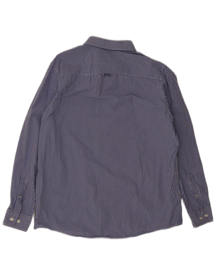Crew Clothing Herre Classic Fit Shirt Large Blue Gingham Cotton