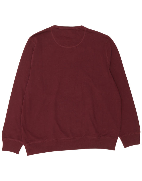Marks & Spencer Herre Regular Fit Sweatshirt Jumper 2XL Bourgogne bomuld