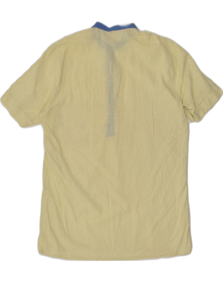 RODRIGO Mens Short Sleeve Pullover Shirt Size 39 Medium Yellow | Vintage Rodrigo | Thrift | Second-Hand Rodrigo | Used Clothing | Messina Hembry 