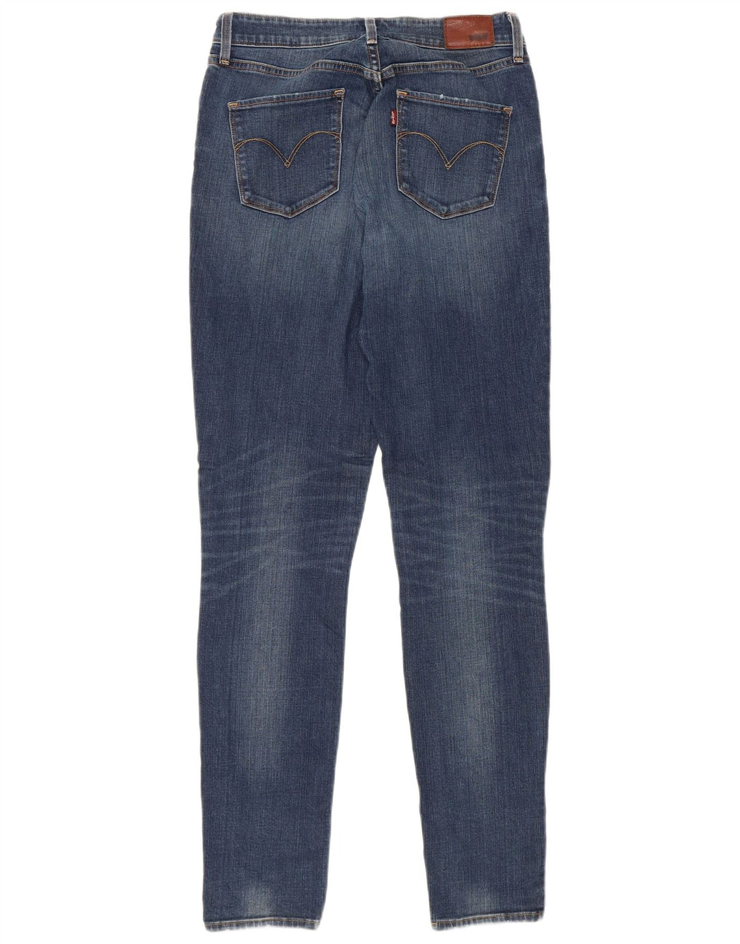 LEVI'S Dame Højtarmede Skinny Jeans W26 L32 Blå Bomuld