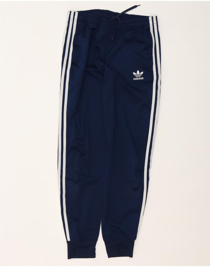 Adidas Drenge Træningsdragt Bukser Joggers 13-14 År Marineblå Polyester