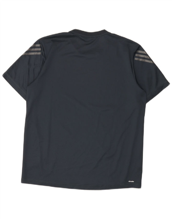 Adidas Herre Climalite T-Shirt Top Stor Marineblå Polyester