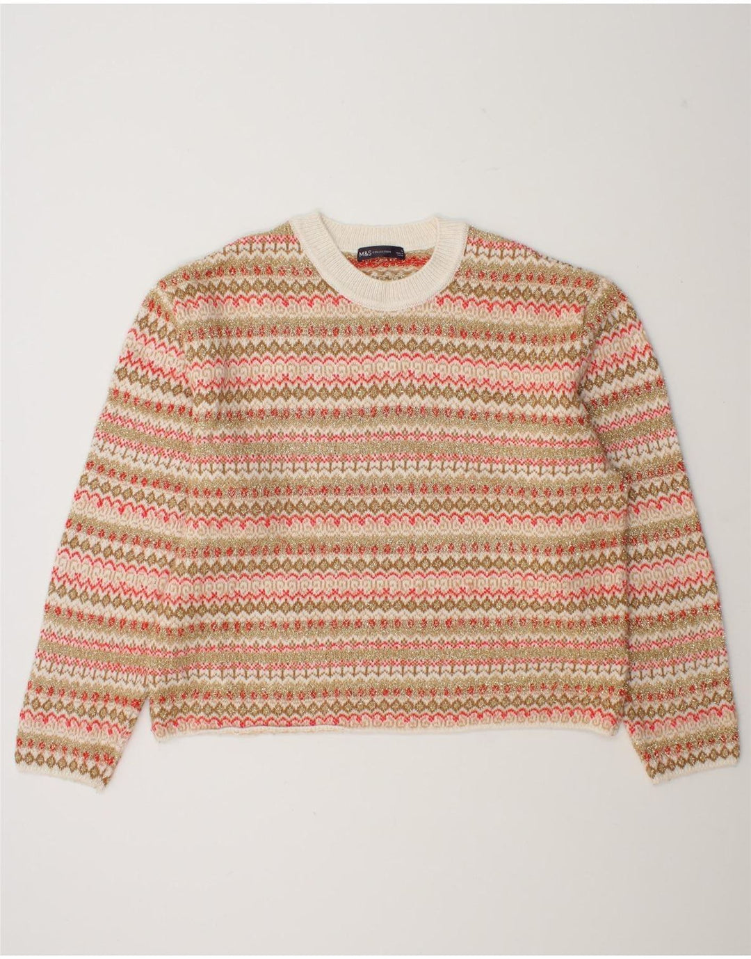 Marks & Spencer Dame sweater med rund hals DK 16 Stor Flerfarvet