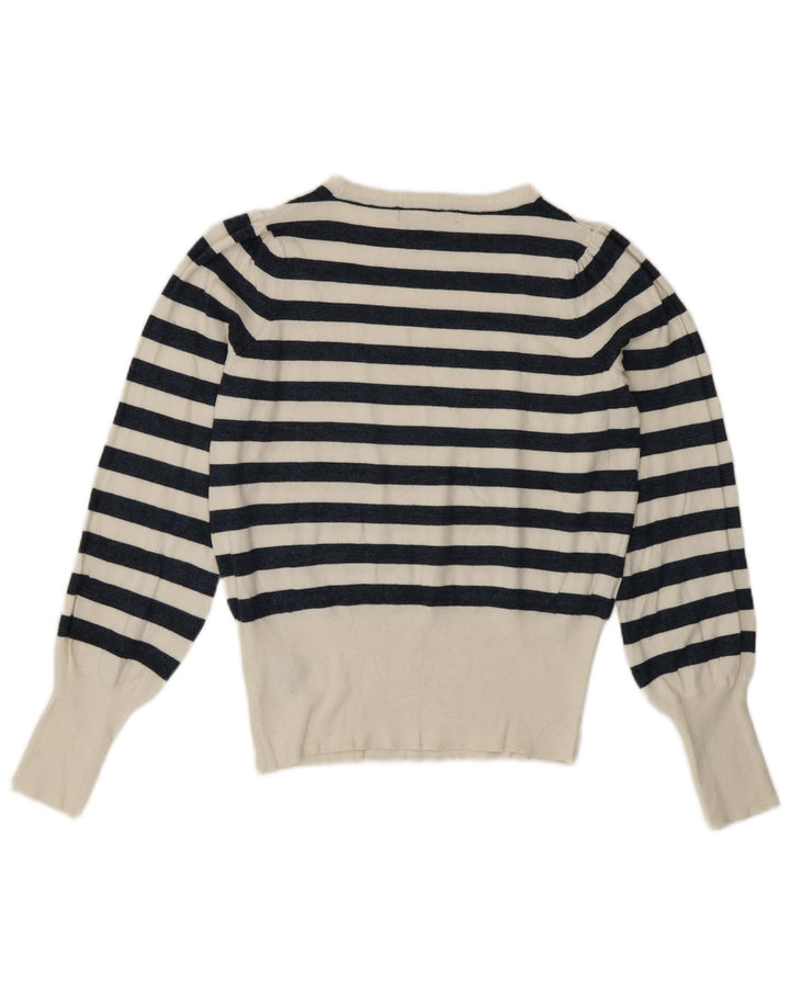 Marks & Spencer Dame sweater med rund hals DK 8 Small White Nautical