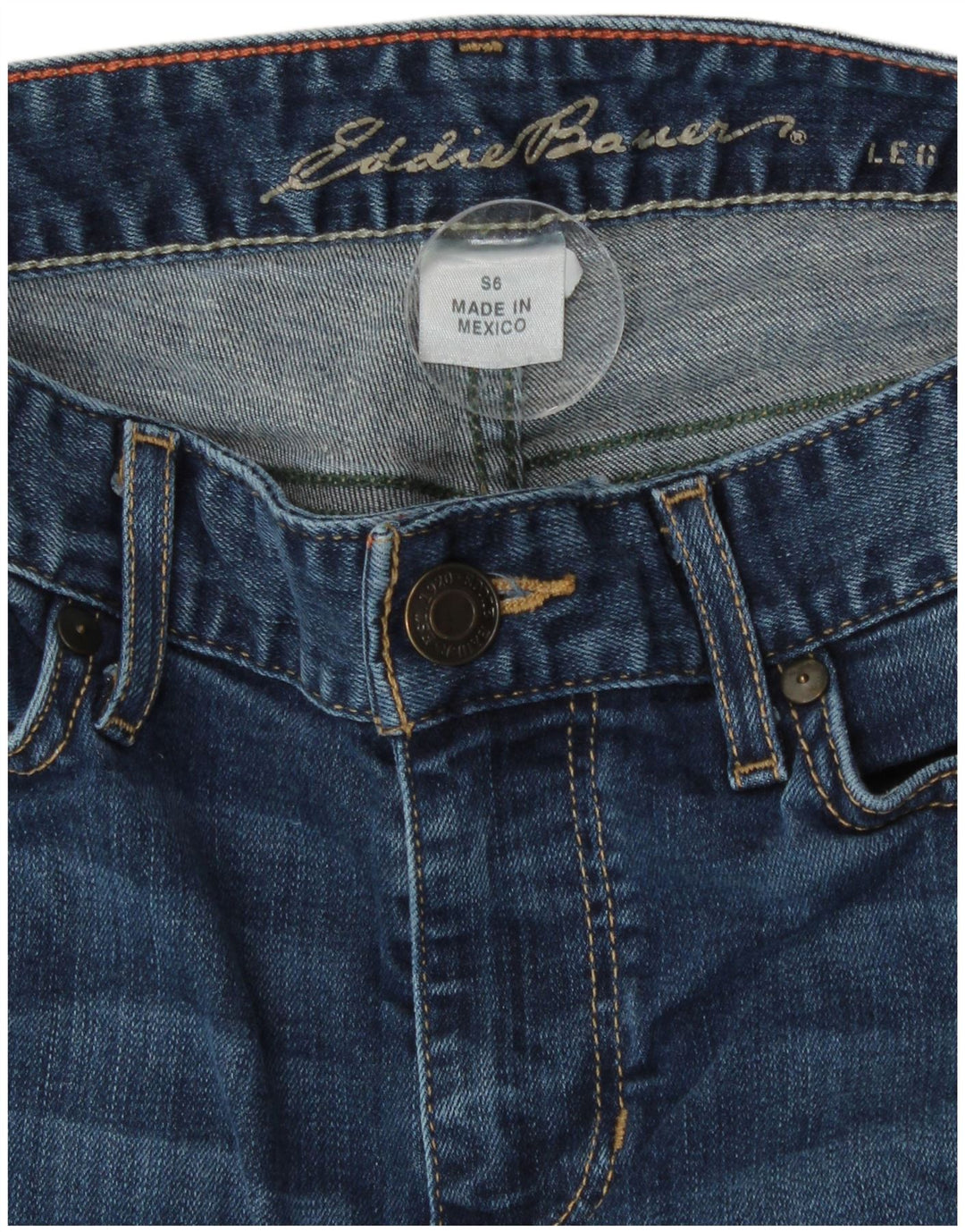 Eddie Bauer Womens Curvy Bootcut Jeans US 6 Medium W28 L30 Blue Cotton