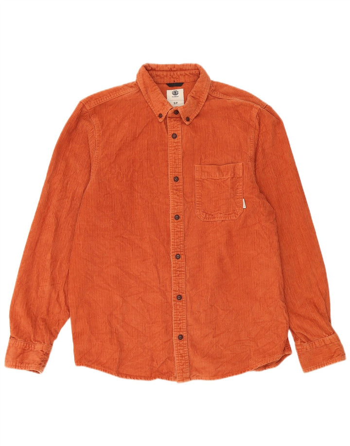 Element Herre Corduroy skjorte Lille orange bomuld