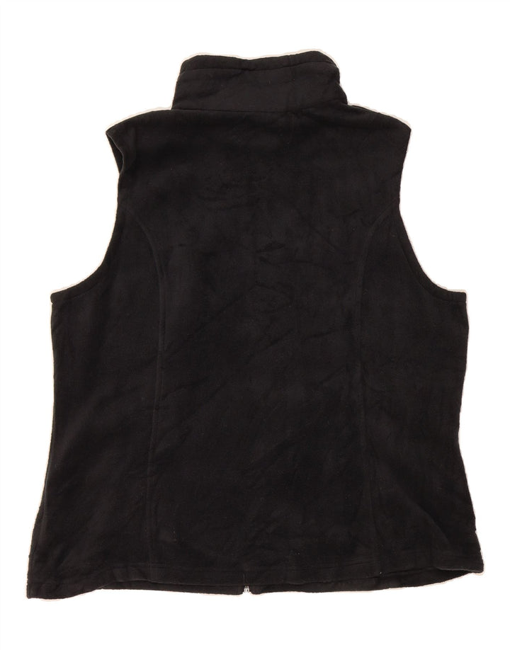 COLUMBIA Womens Fleece Gilet UK 18 XL Black Polyester Vintage Columbia and Second-Hand Columbia from Messina Hembry 