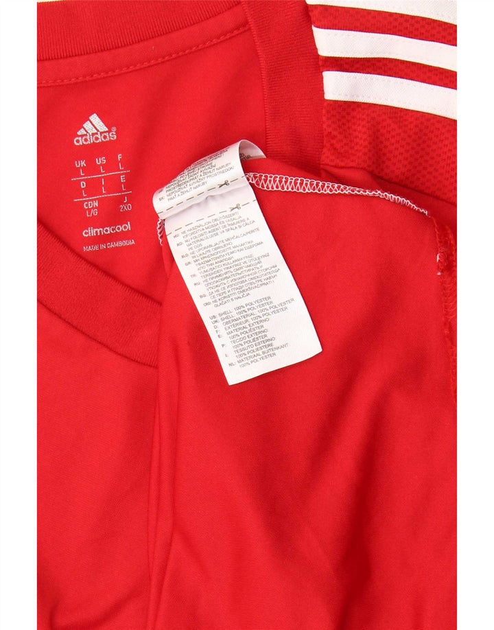 Adidas Herre Climacool T-Shirt Top Stor Rød Colourblock Polyester