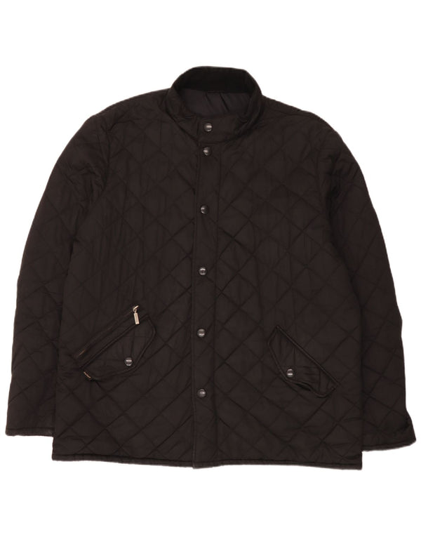 Barbour Herre Quiltet Jakke UK 42 XL Sort Polyester