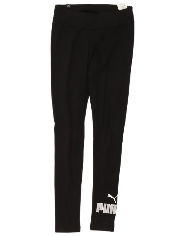 Puma Grafiske Leggings til kvinder UK 4 XS sort bomuld