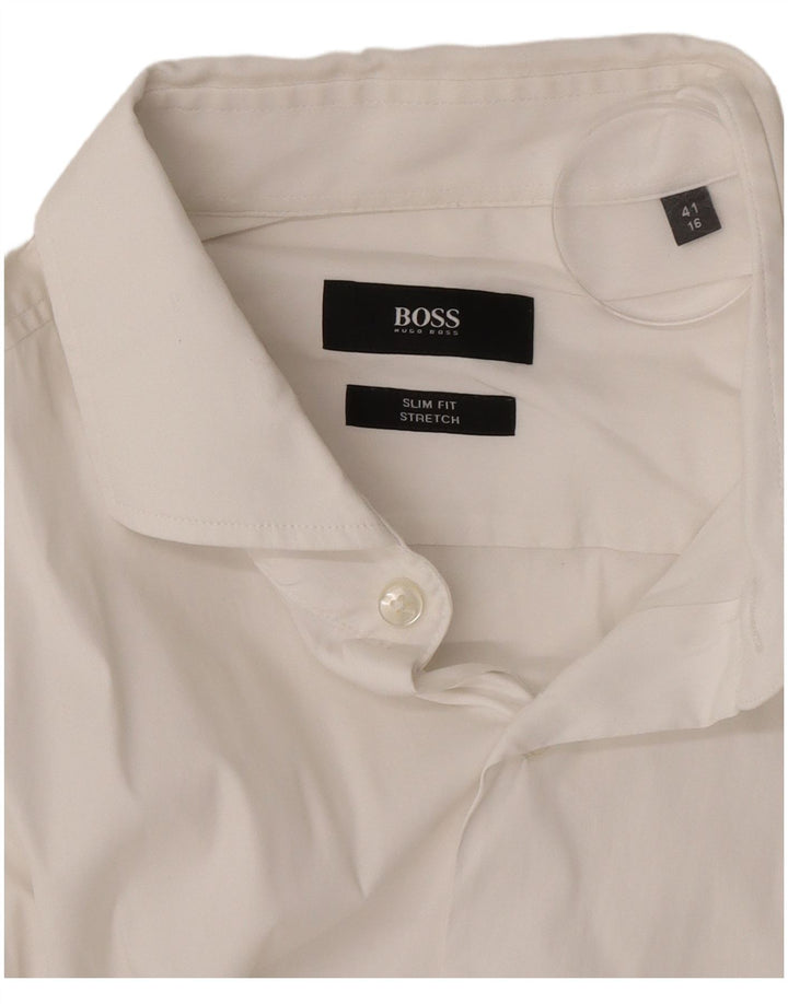 Hugo Boss Herre Slim Fit Skjorte Str. 41 16 Large White