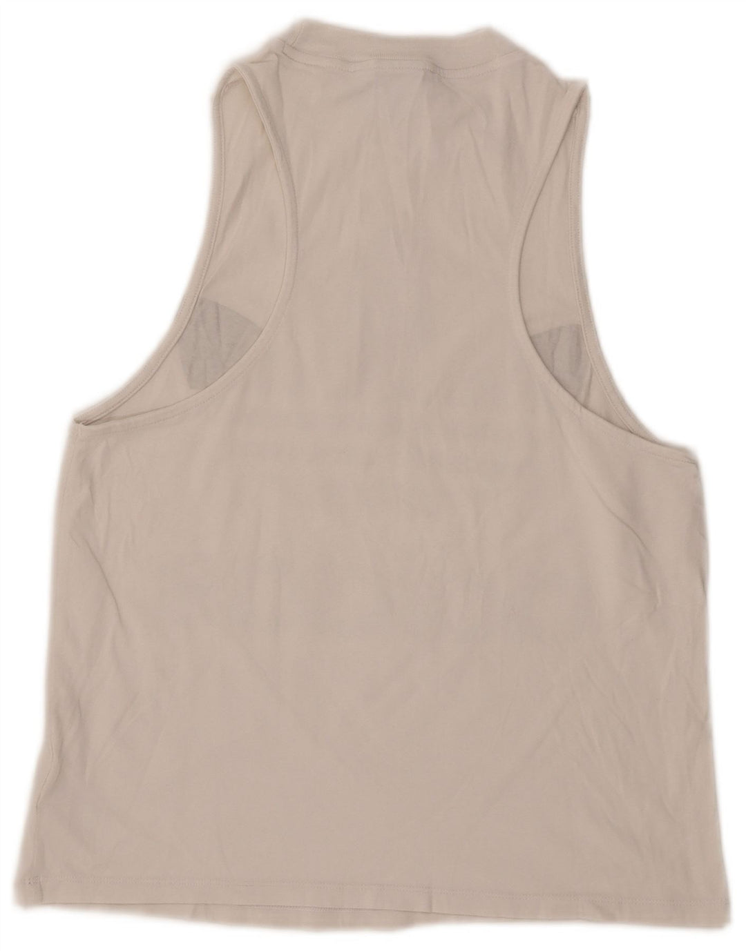Adidas Kvinder Grafisk Vest Top UK 12 Medium Hvid Bomuld
