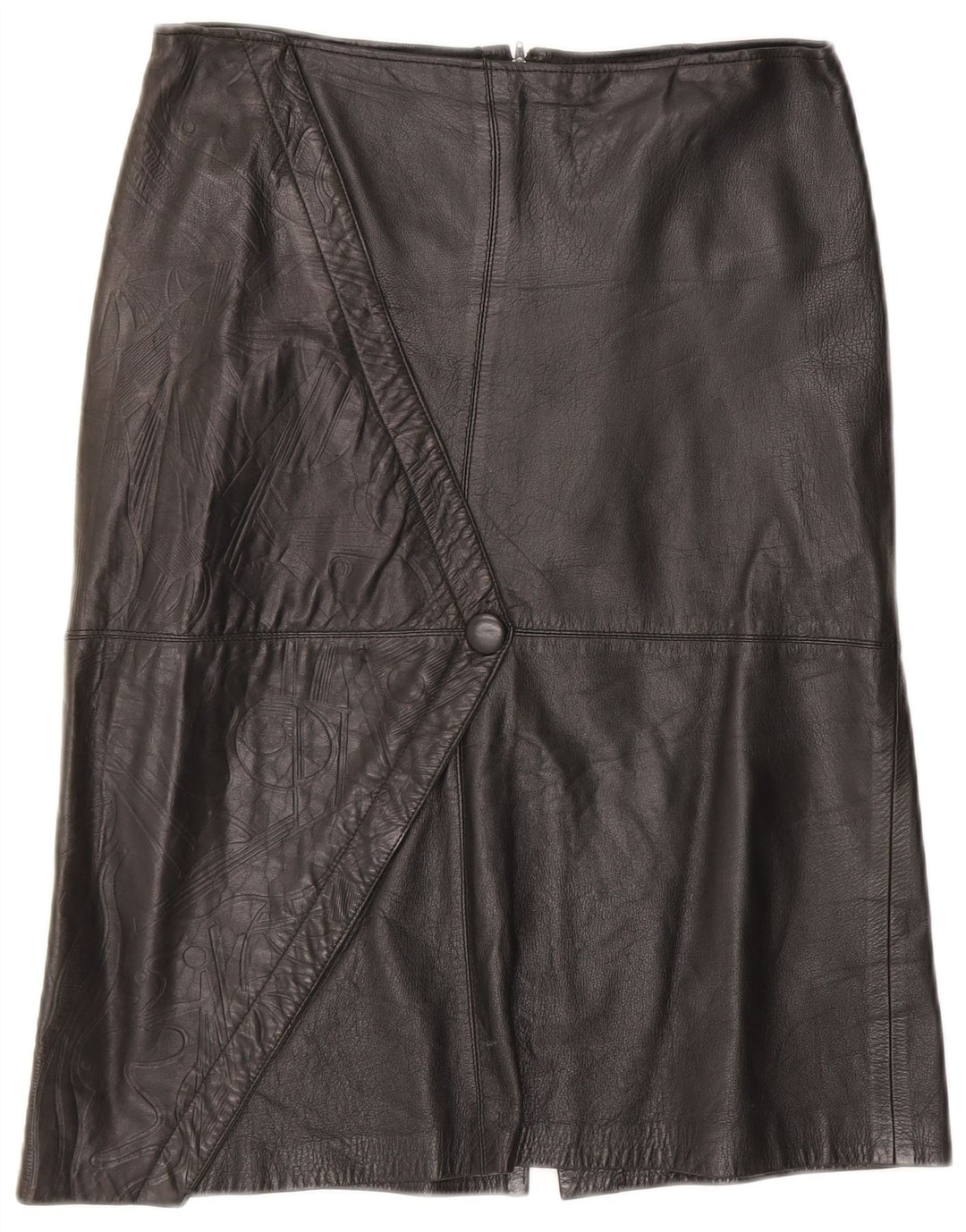 Vintage lædernederdel til kvinder W30 Medium Black