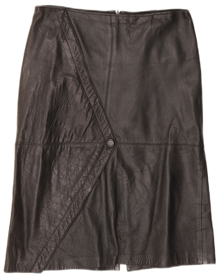 Vintage lædernederdel til kvinder W30 Medium Black