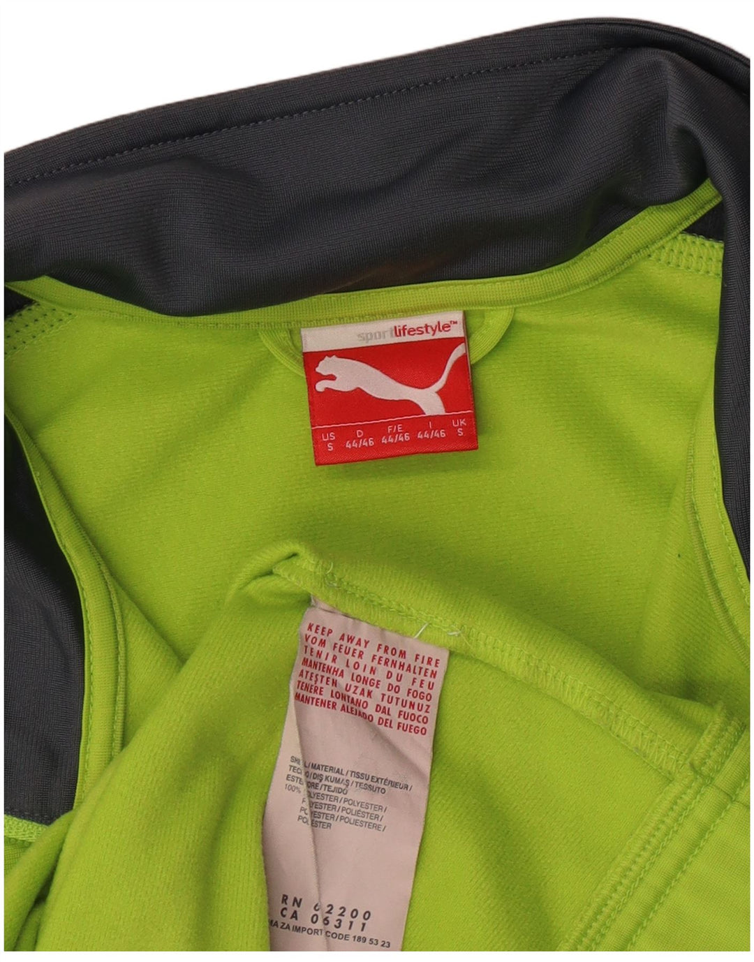 PUMA Grafisk træningsdragt jakke til mænd Lille grøn farveblok polyester