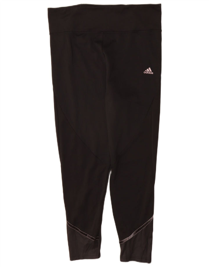 Adidas Aeroready Leggings til kvinder UK 20/22 XL Sort Polyester