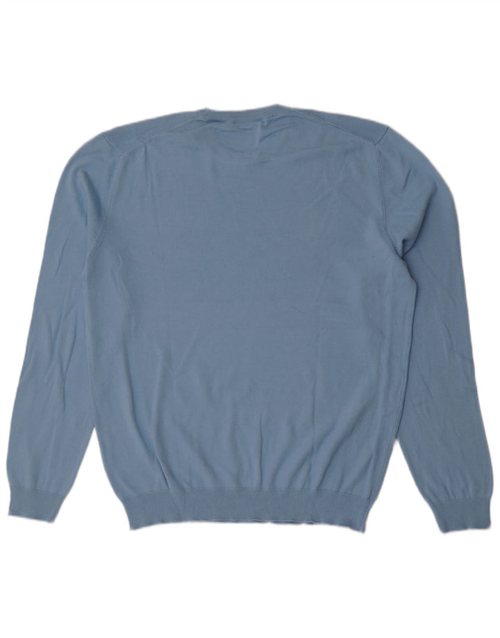 Benetton Herre sweater med rund hals XL blå bomuld