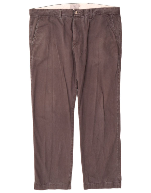 Marks & Spencer Straight Chino-bukser til mænd W40 L29 Grå bomuld