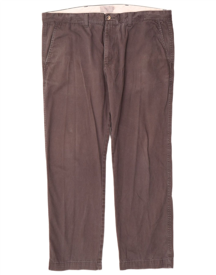 Marks & Spencer Straight Chino-bukser til mænd W40 L29 Grå bomuld