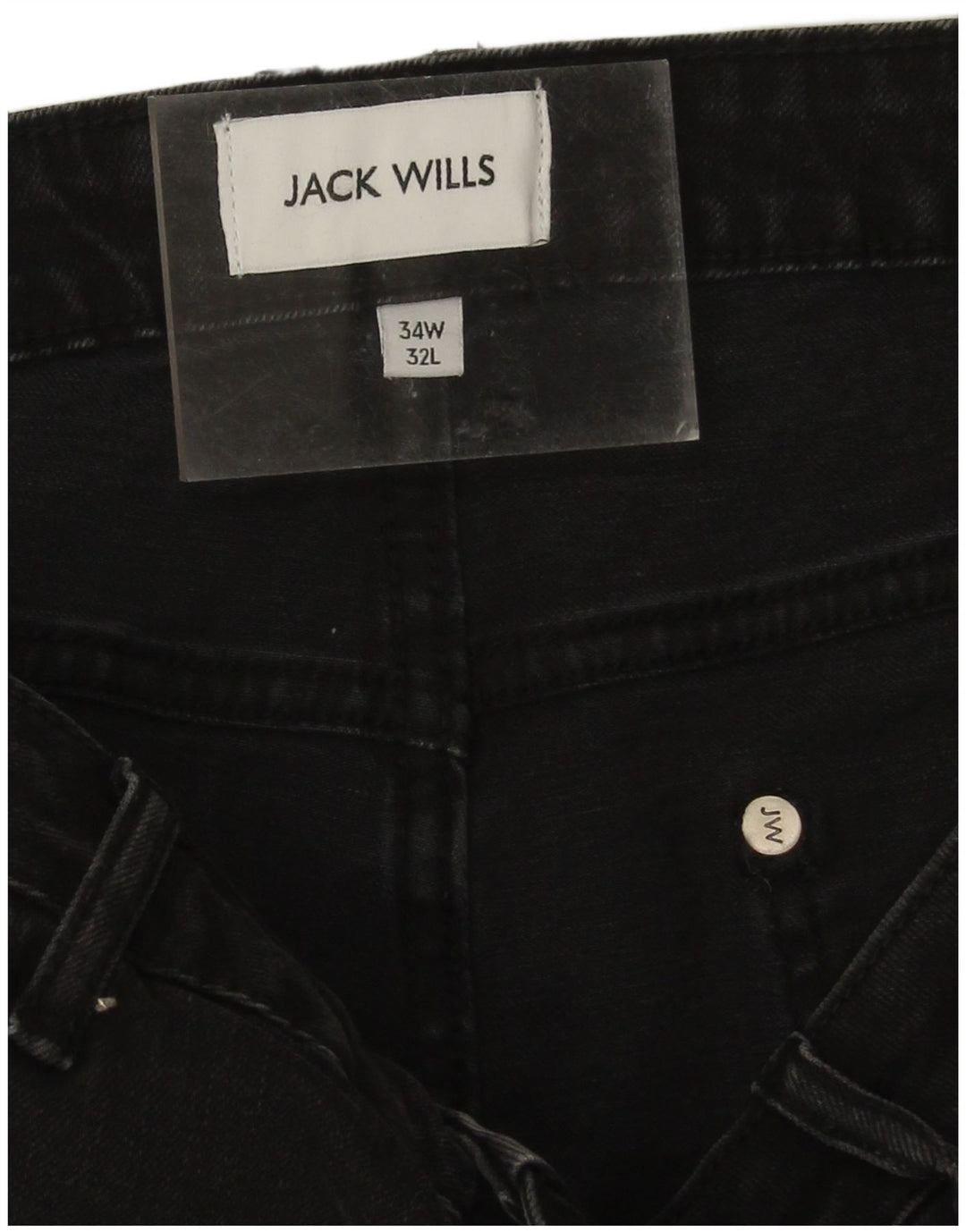 Jack Wills Herre Slim Jeans W34 L29 Sort Bomuld