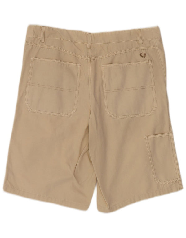 FRED PERRY Herre Casual Shorts IT 48 Medium W36 Beige Bomuld