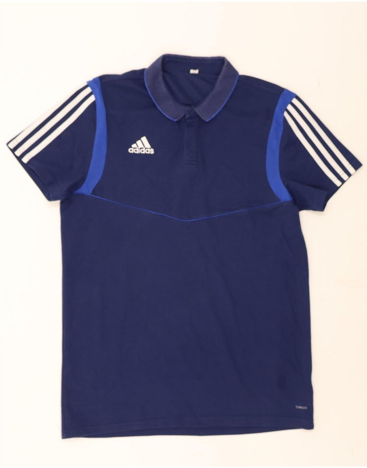 ADIDAS Mens Climalite Polo Shirt Medium Navy Blue Vintage Adidas and Second-Hand Adidas from Messina Hembry 