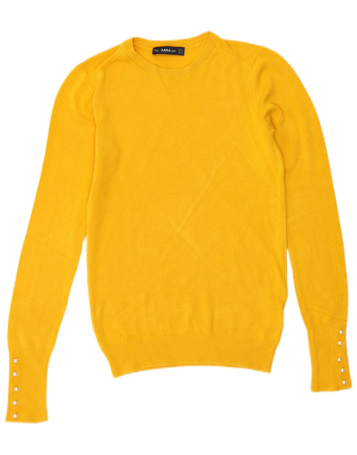 Zara Dame sweater med rund hals DK 10 Lille Gul
