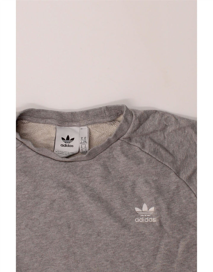 ADIDAS Mens Sweatshirt Jumper XL Grey Cotton Vintage Adidas and Second-Hand Adidas from Messina Hembry 