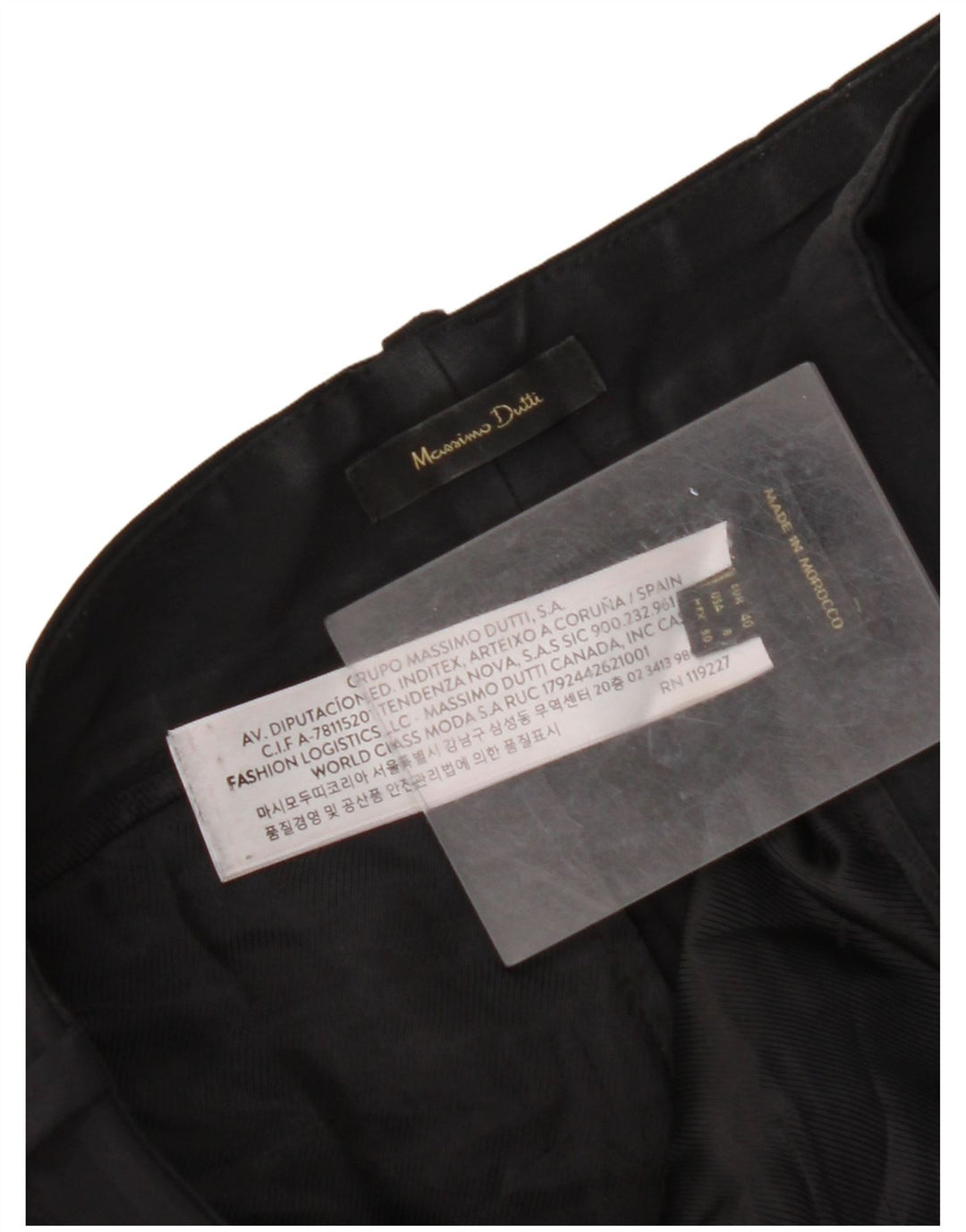 MASSIMO DUTTI Lige jakkesæt til kvinder EU 40 Medium W30 L27 Sort