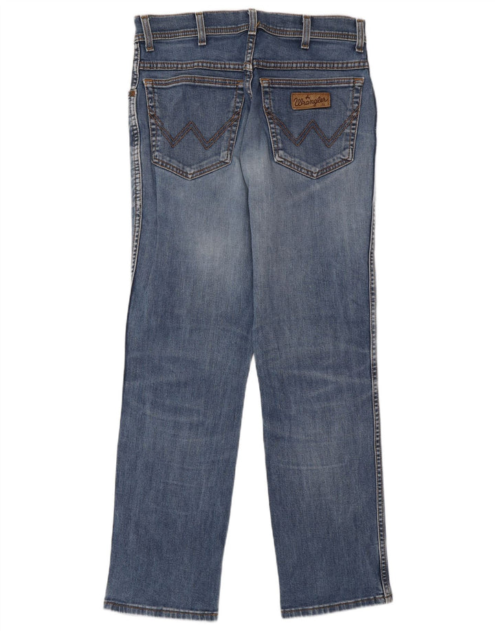 WRANGLER Herre Texas Stretch Straight Jeans W32 L30 Blå Bomuld