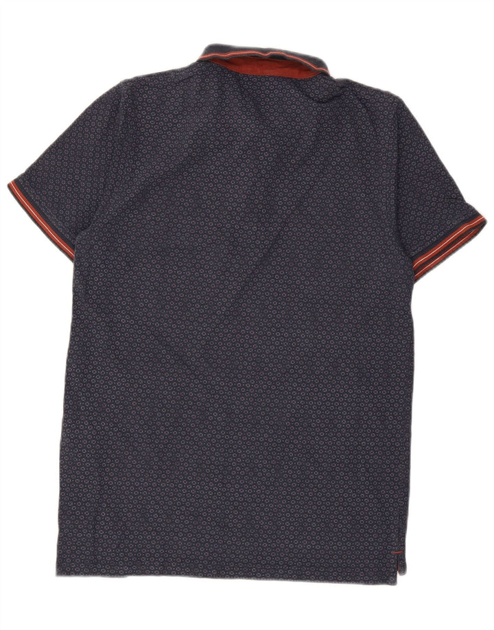 JACK & JONES Premium poloshirt til mænd Medium marineblå geometrisk bomuld
