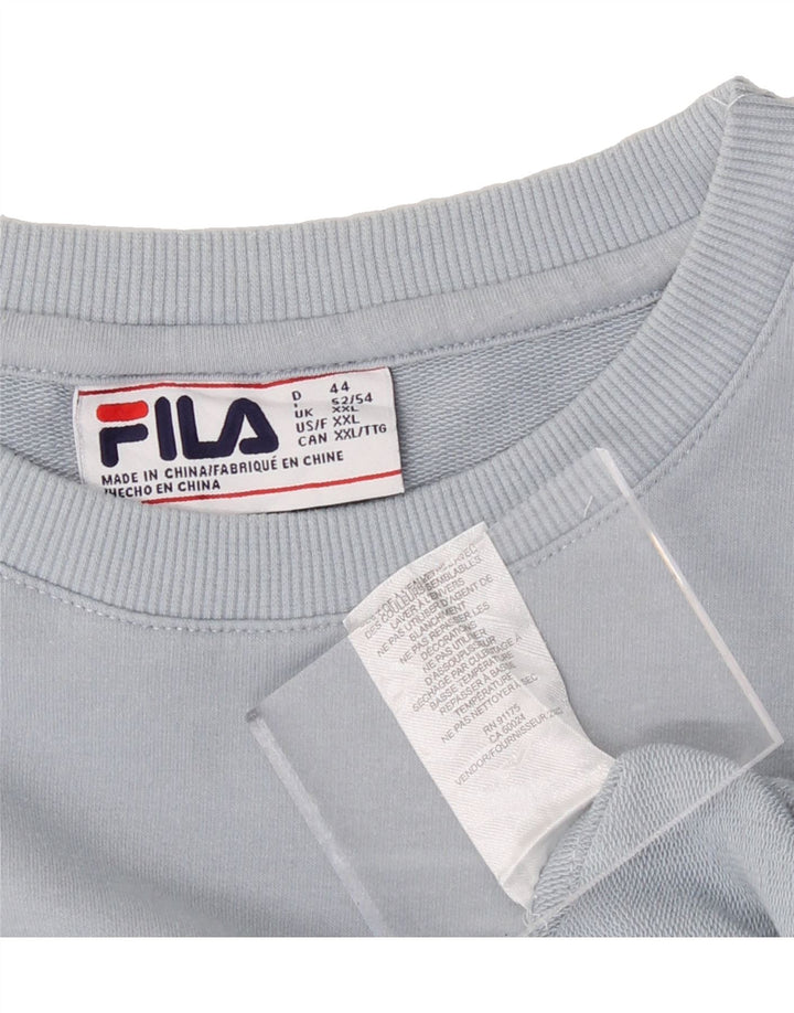 FILA Womens Sweatshirt Jumper UK 20 2XL Blue Cotton Vintage Fila and Second-Hand Fila from Messina Hembry 
