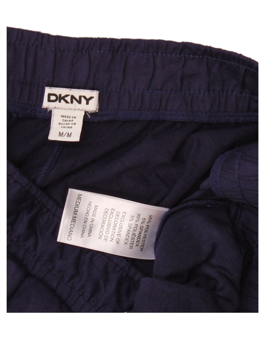 Dkny Womens Træningsdragt Bukser UK 12 Medium Navy Blue Polyester