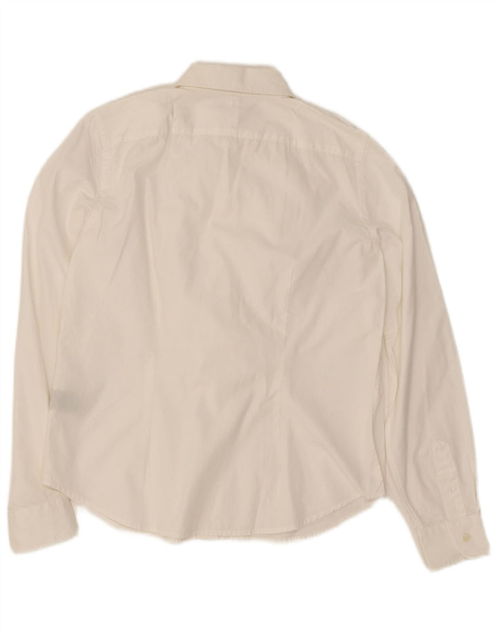 Ralph Lauren Dame Petite Langærmet skjorte UK 14 Medium White