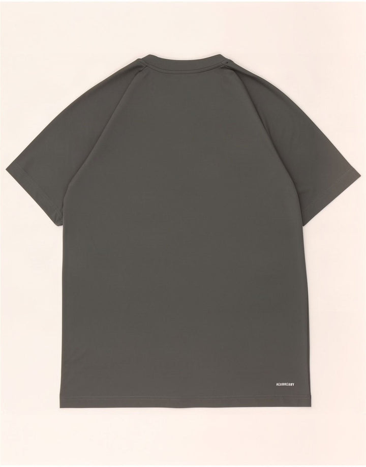 Adidas Herre Aeroready T-Shirt Top Medium Grey Polyester