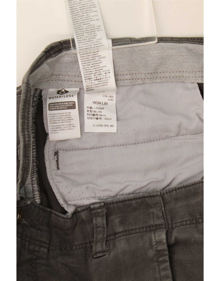 Dockers Herre Slim Chino Bukser W34 L27 Grå Bomuld