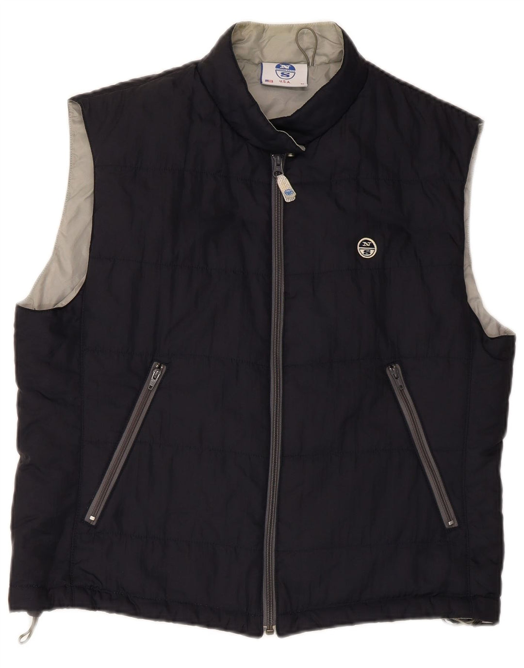North Sails Herre Polstret Gilet UK 38 Medium Navy Blue Polyamid