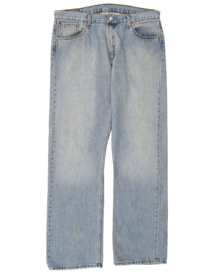 Levi's Herre 501 lige jeans W36 L32 blå bomuld