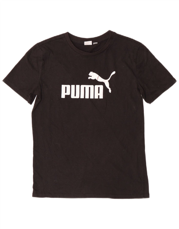 Puma drenge grafisk t-shirt top 14-15 år stor sort bomuld