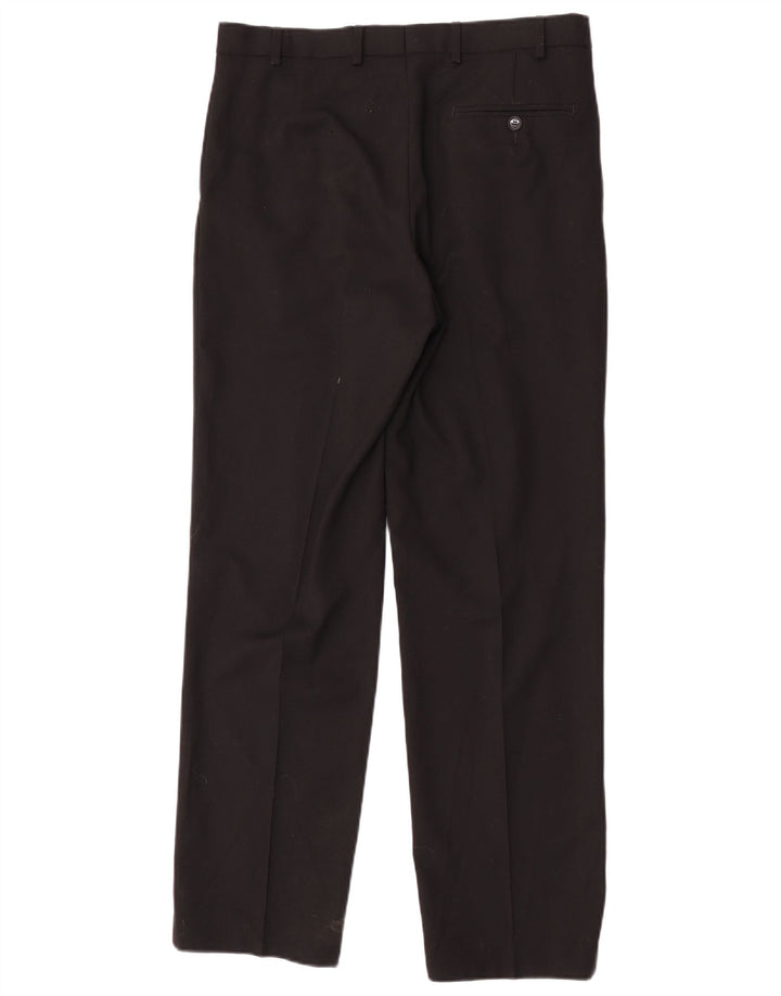 Marks & Spencer Straight Suit Bukser til mænd W32 L31 Sort polyester