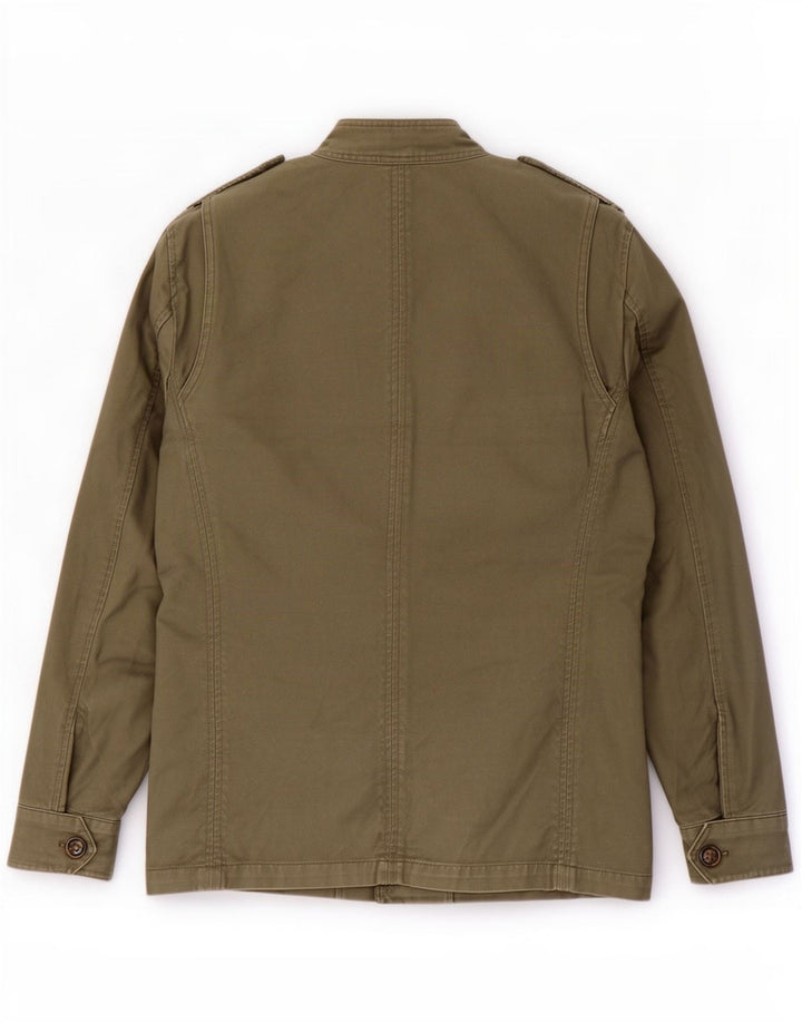 Zara Herre Military Jacket UK 38 Medium Khaki Cotton