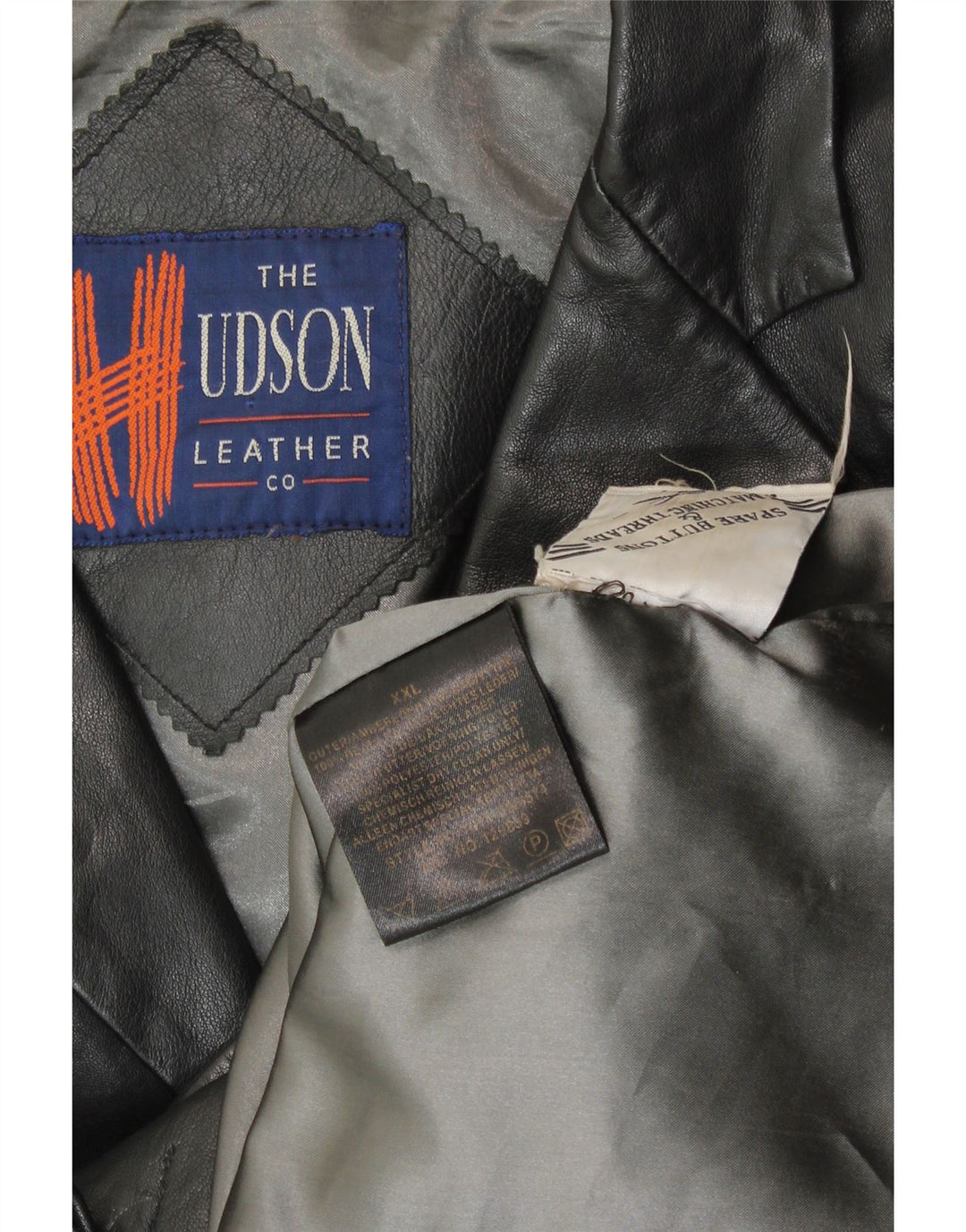 HUDSON Herre Læderjakke UK 44 2XL Sort Læder