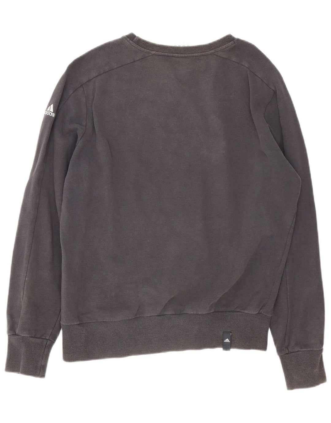 Adidas Herre grafisk sweatshirt trøje UK 38/40 mellemgrå bomuld